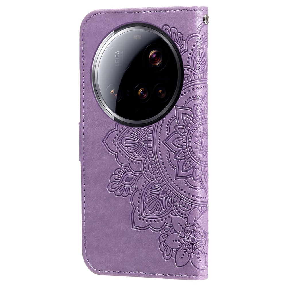 For Xiaomi 15 Ultra Case Floral Pattern PU Leather Wallet Stand Phone Cover
