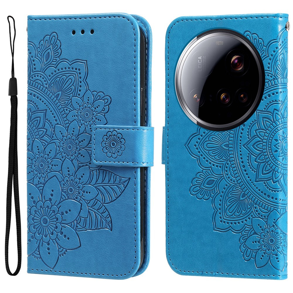 For Xiaomi 15 Ultra Case Floral Pattern PU Leather Wallet Stand Phone Cover