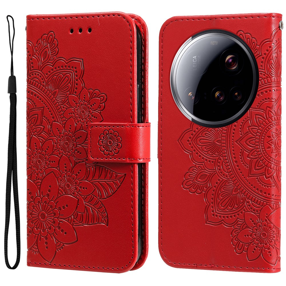 For Xiaomi 15 Ultra Case Floral Pattern PU Leather Wallet Stand Phone Cover