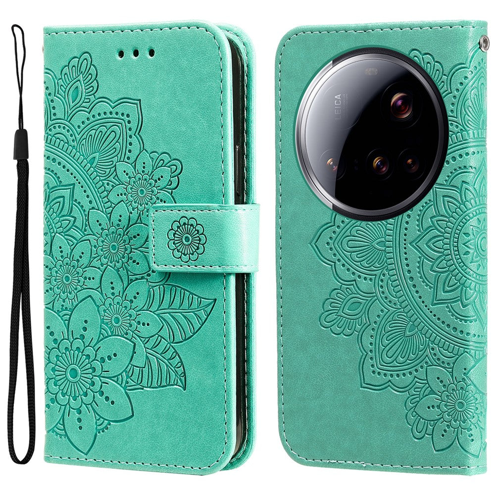 For Xiaomi 15 Ultra Case Floral Pattern PU Leather Wallet Stand Phone Cover