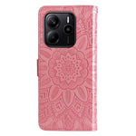 For Xiaomi Redmi Note 14 4G (164.84mm) Case Sunflower Imprint Leather Wallet Phone Cover
