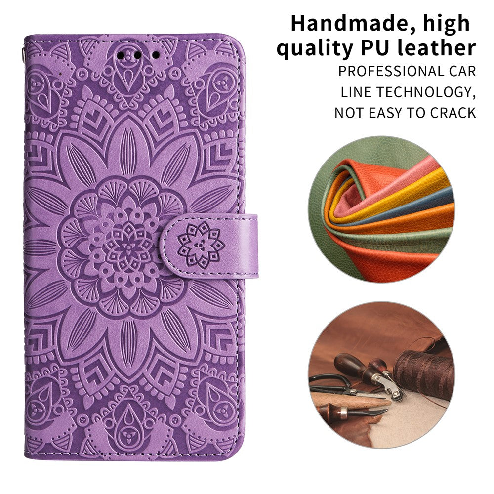 Xiaomi 15 Ultra-skal Sunflower Imprint Läderplånbok mobilskal