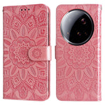 Xiaomi 15 Ultra-skal Sunflower Imprint Läderplånbok mobilskal