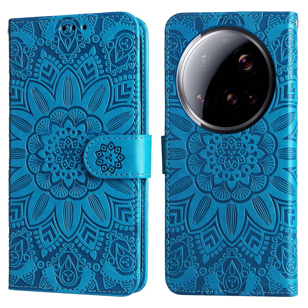 Xiaomi 15 Ultra-skal Sunflower Imprint Läderplånbok mobilskal