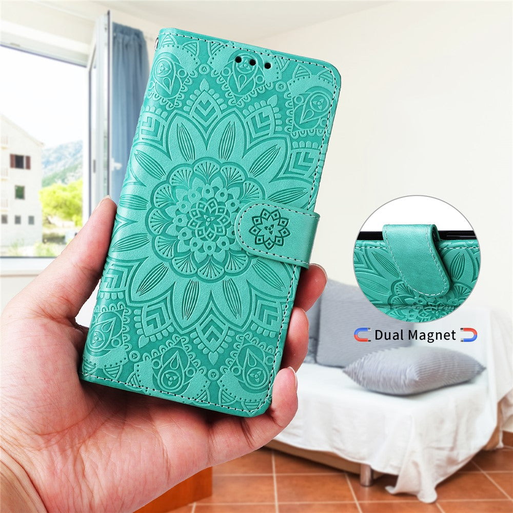 For Honor X8c 4G Case Sunflower Imprint Leather Wallet Phone Cover