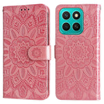 For Honor X8c 4G Case Sunflower Imprint Leather Wallet Phone Cover