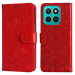 For Honor X8c 4G Case Sunflower Imprint Leather Wallet Phone Cover