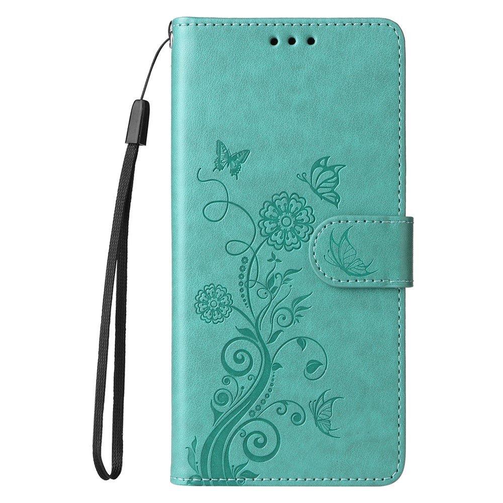 For Honor X8c 4G Case Butterfly Floral Imprint Wallet Stand Leather Phone Cover