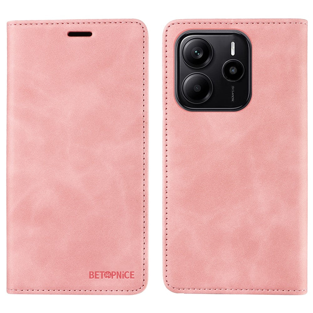 BETOPNICE 003 For Xiaomi Redmi Note 14 4G (164.84mm) Case Magnetic Closure RFID Blocking Wallet Stand Leather Phone Cover