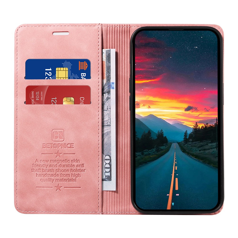 BETOPNICE 003 For Xiaomi Redmi Note 14 4G (164.84mm) Case Magnetic Closure RFID Blocking Wallet Stand Leather Phone Cover