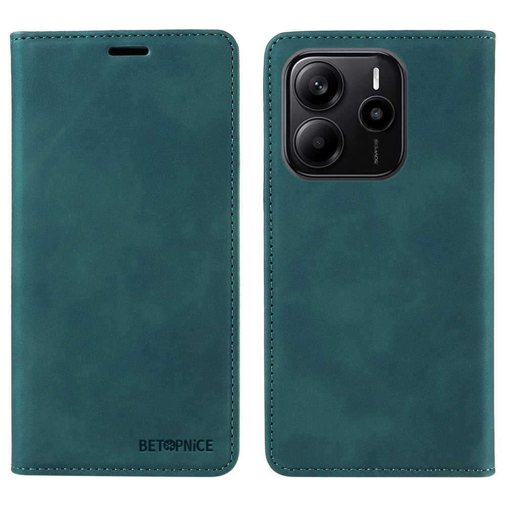 BETOPNICE 003 For Xiaomi Redmi Note 14 4G (164.84mm) Case Magnetic Closure RFID Blocking Wallet Stand Leather Phone Cover