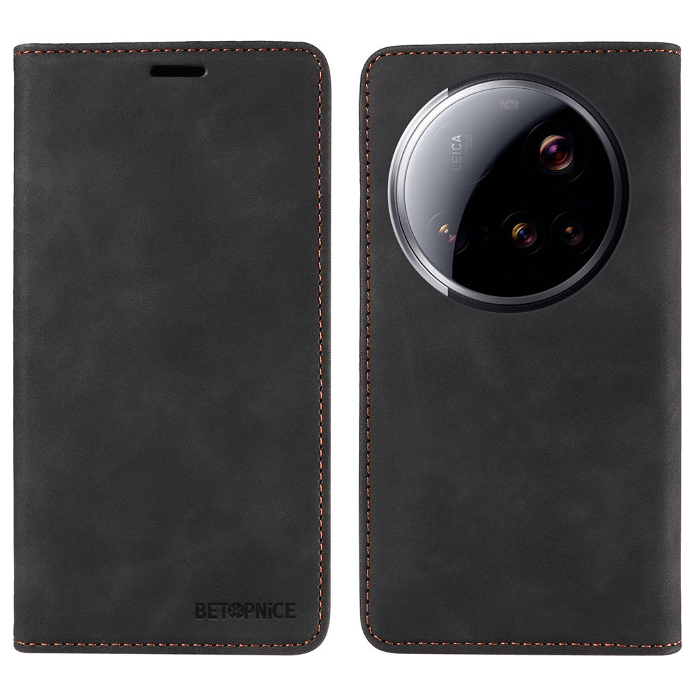 BETOPNICE 003 For Xiaomi 15 Ultra Case Magnetic Closure RFID Blocking Wallet Stand Leather Phone Cover