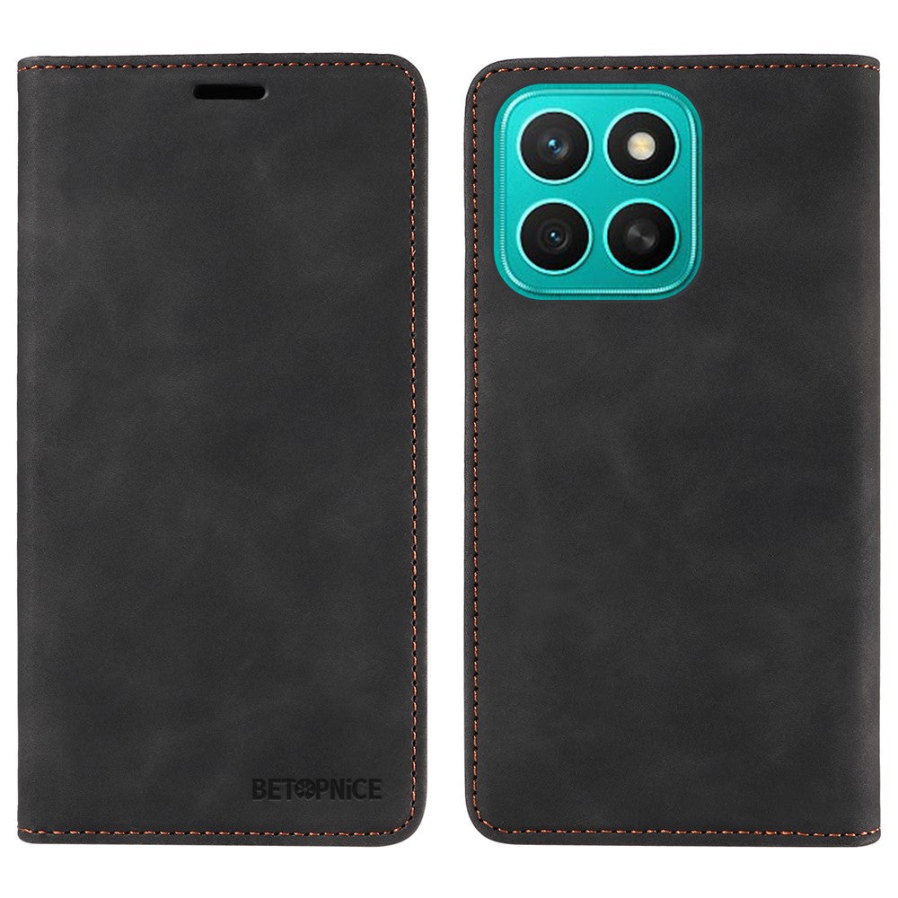 BETOPNICE 003 For Honor X8c 4G Case Magnetic Closure RFID Blocking Wallet Stand Leather Phone Cover