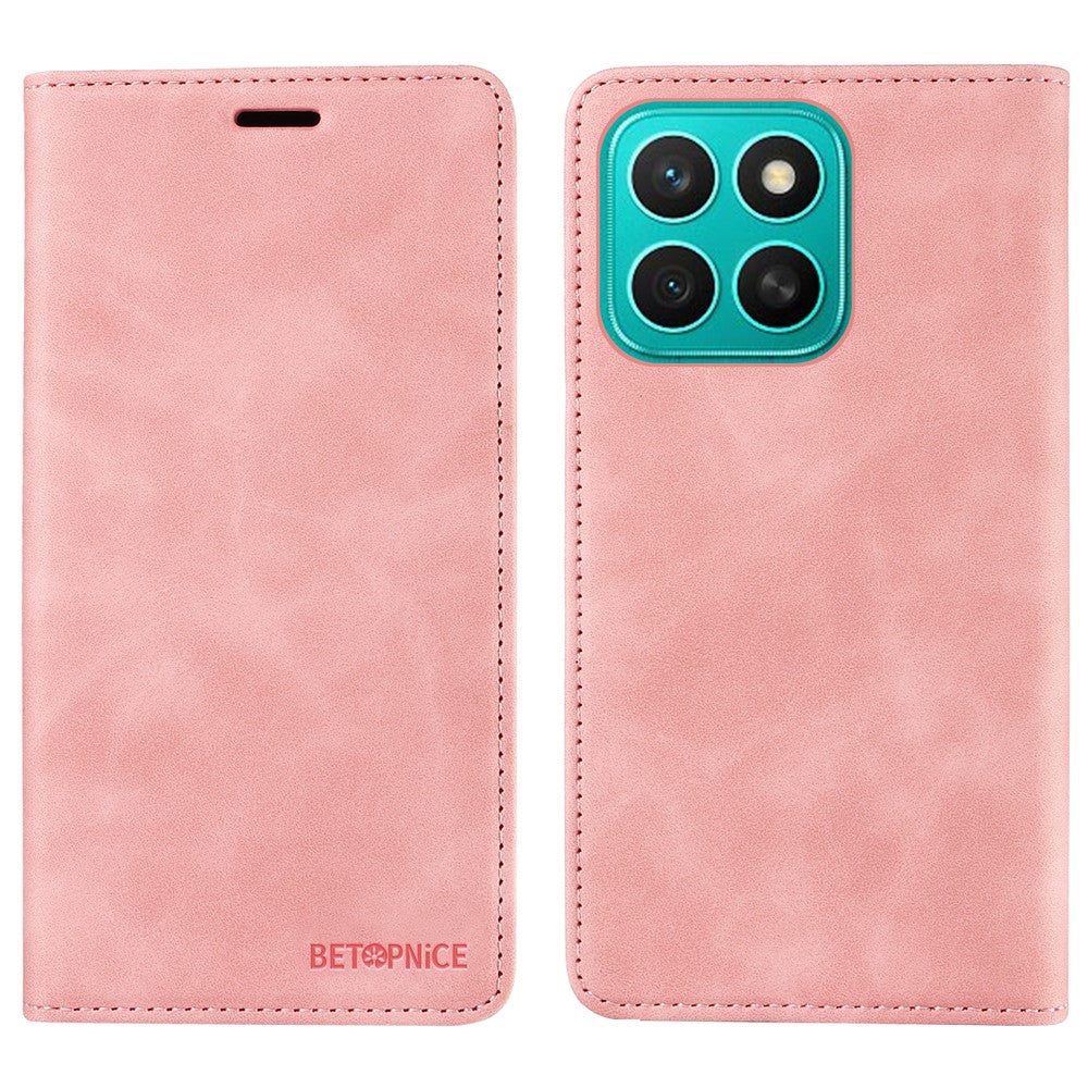 BETOPNICE 003 For Honor X8c 4G Case Magnetic Closure RFID Blocking Wallet Stand Leather Phone Cover