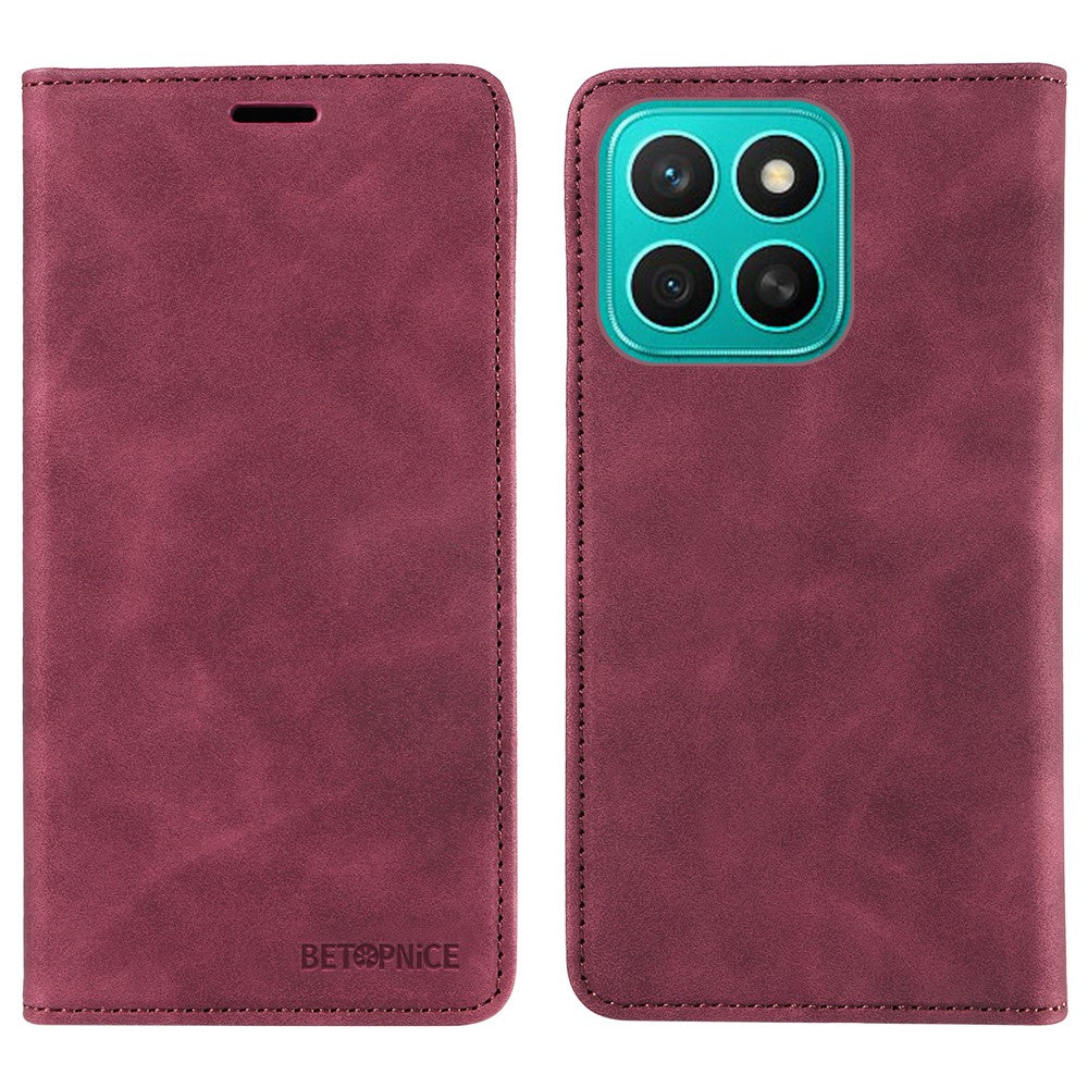 BETOPNICE 003 For Honor X8c 4G Case Magnetic Closure RFID Blocking Wallet Stand Leather Phone Cover