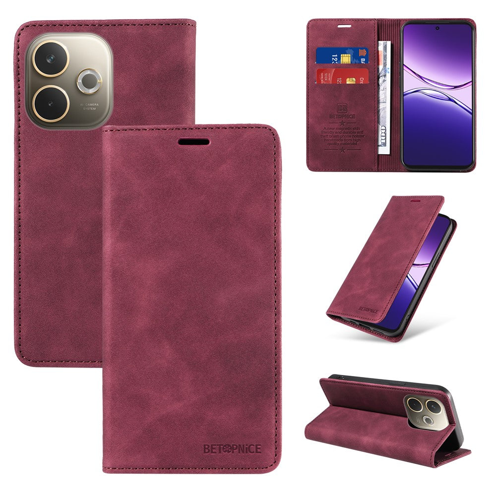 BETOPNICE 003 For Oppo A5 Pro 4G (Global) / 5G (Global) / A5 Energy 5G (China) Case RFID Blocking Wallet Stand Leather Phone Cover