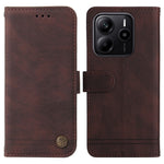 Xiaomi Redmi Note 14 4G (164.84mm) Läderplånboksfodral Skin Touch mobilfodral Stativ med Rem