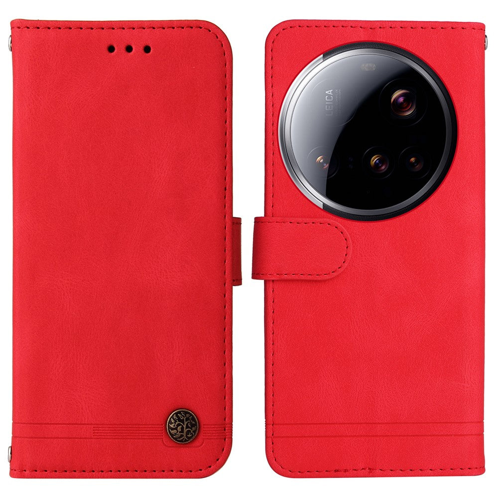 For Xiaomi 15 Ultra Leather Wallet Cases Skin Touch Phone Cover Stand with Strap