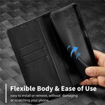 LC.IMEEKE For Xiaomi Redmi Note 14 4G (164.84mm) Case Carbon Fiber Texture Phone Cover Stand Card Holder