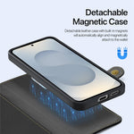 DUX DUCIS Til Samsung Galaxy S25 Edge Cover Lawa Series Aftageligt Magnetisk Skindlædercover Pung med lynlås