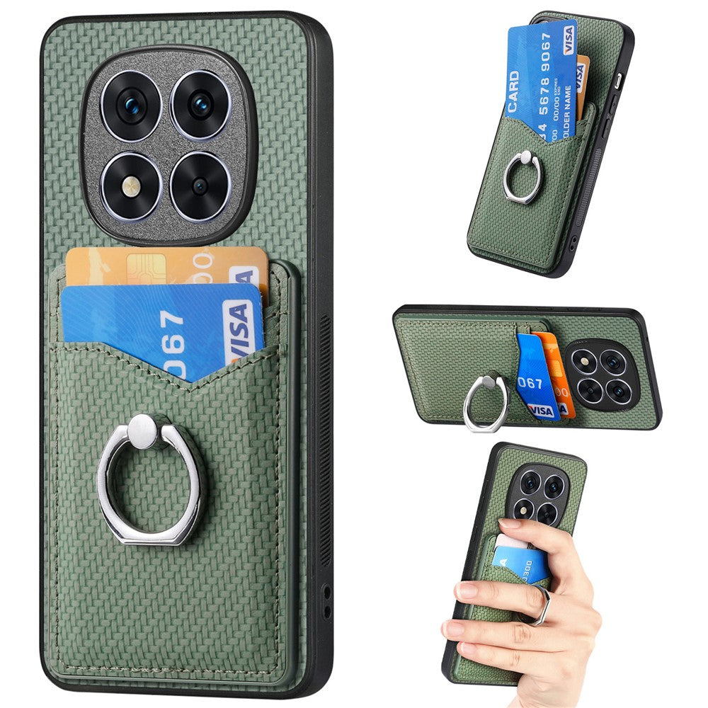 For Xiaomi Redmi Note 14 Pro+ 5G Case Card Slots Ring Holder Kickstand Phone Cover