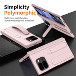 For Google Pixel 10 Pro Fold Case Kickstand Wristband PC Phone Cover with Tempered Glass Film