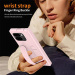 For Google Pixel 10 Pro Fold Case Kickstand Wristband PC Phone Cover with Tempered Glass Film