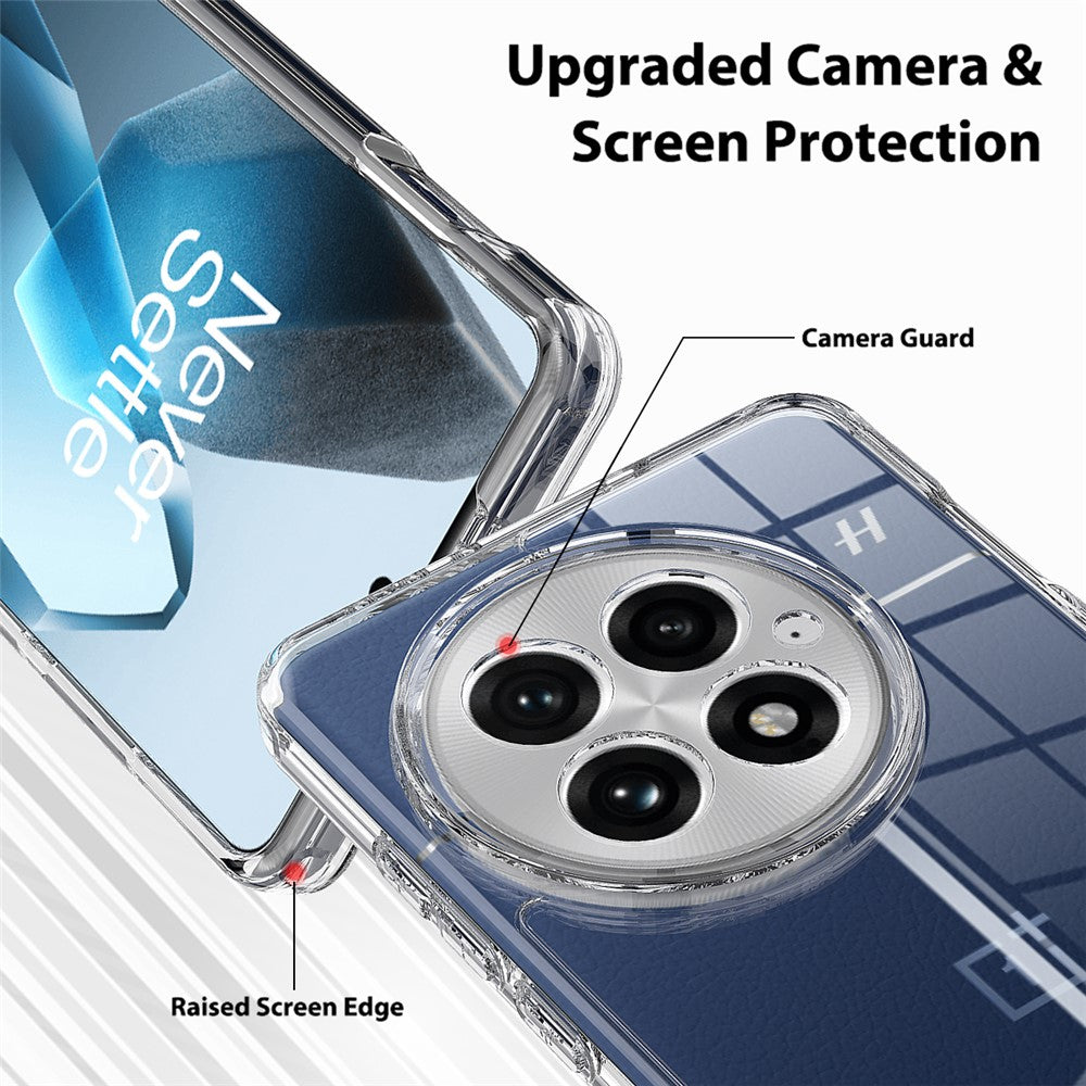 For OnePlus 13 Clear Phone Case TPU+Acrylic Shockproof Phone Back Cover