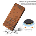 For Xiaomi Redmi Note 14 Pro 4G Case with Wrist Strap Leather Phone Cover Wall Cats Pattern