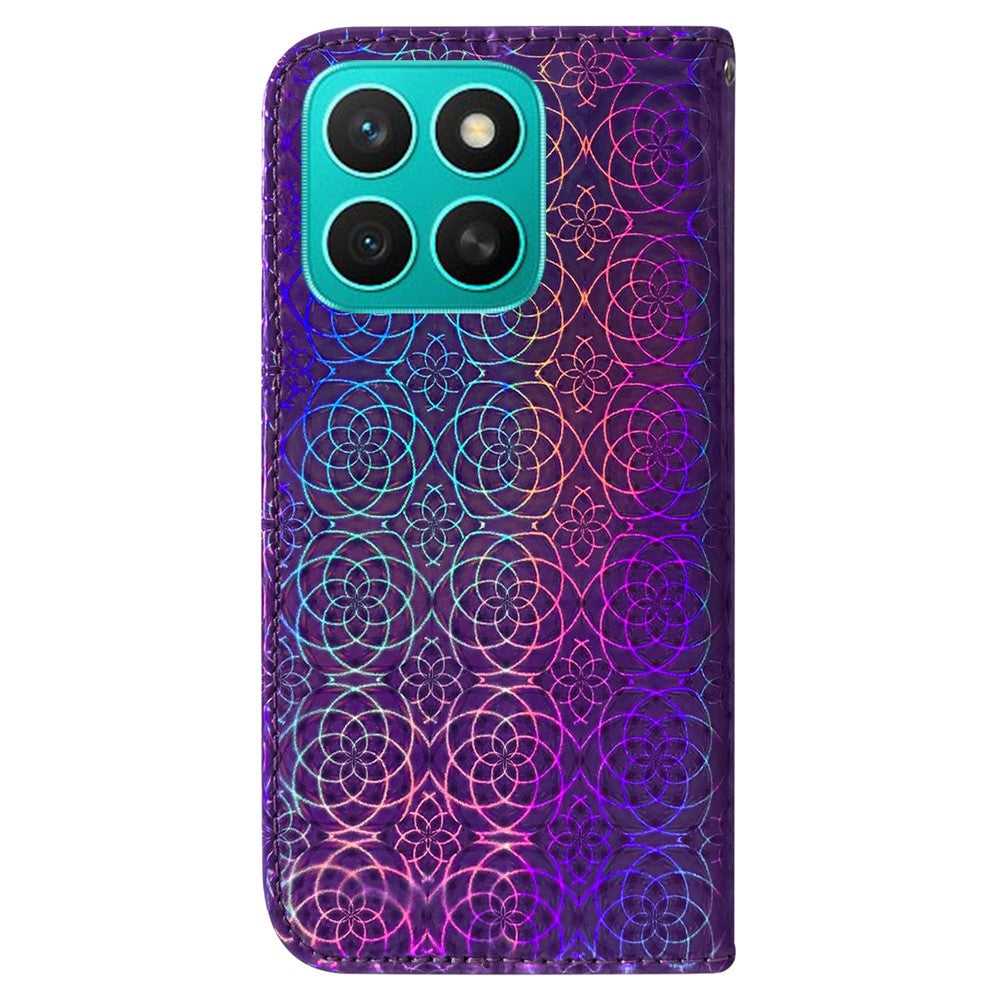 Til Honor X8c 4G Stand Cover Dazzling Flower Læder Telefoncover