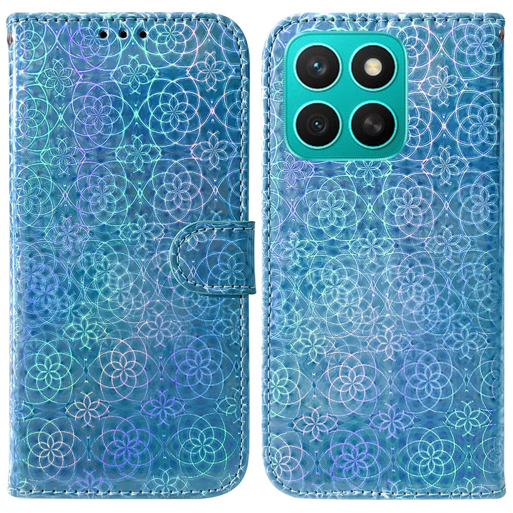 Til Honor X8c 4G Stand Cover Dazzling Flower Læder Telefoncover