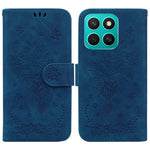 For Honor X8c 4G Case PU Leather Wallet Phone Cover Butterfly Flower Imprint