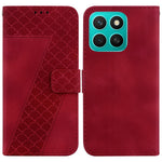 Til Honor X8c 4G Stand Cover med 7-formet mønsterpræg i læder