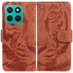 For Honor X8c 4G Etui Tiger Prægning Læder Pung Telefoncover