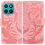 For Honor X8c 4G Etui Tiger Prægning Læder Pung Telefoncover