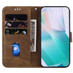For Honor X8c 4G Pung Etui Tiger Imprint Læder Stødsikkert Telefoncover