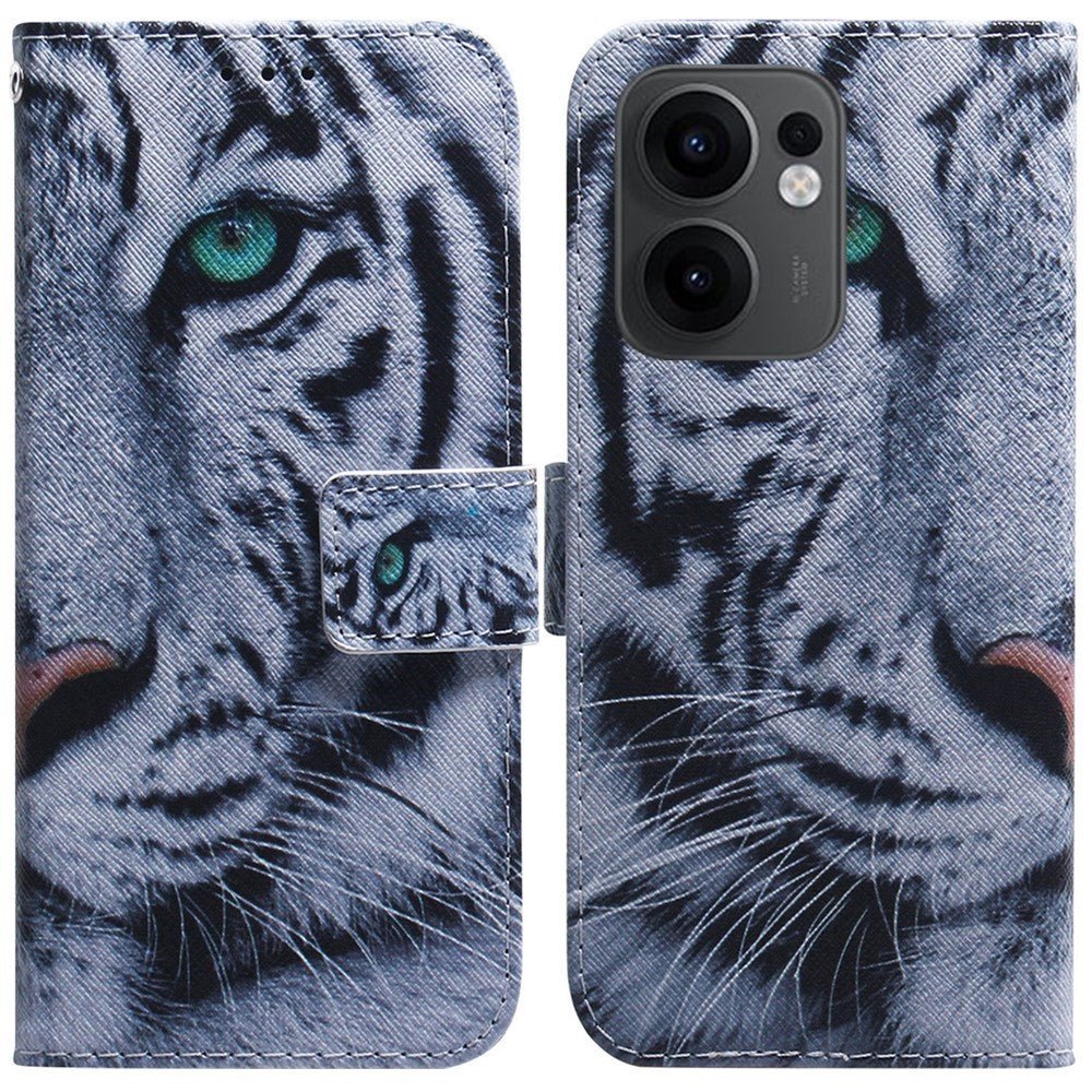 For Oppo Reno13 F 5G (Reno 13 FS 5G) / 4G Wallet Case Pattern Print Leather Phone Cover