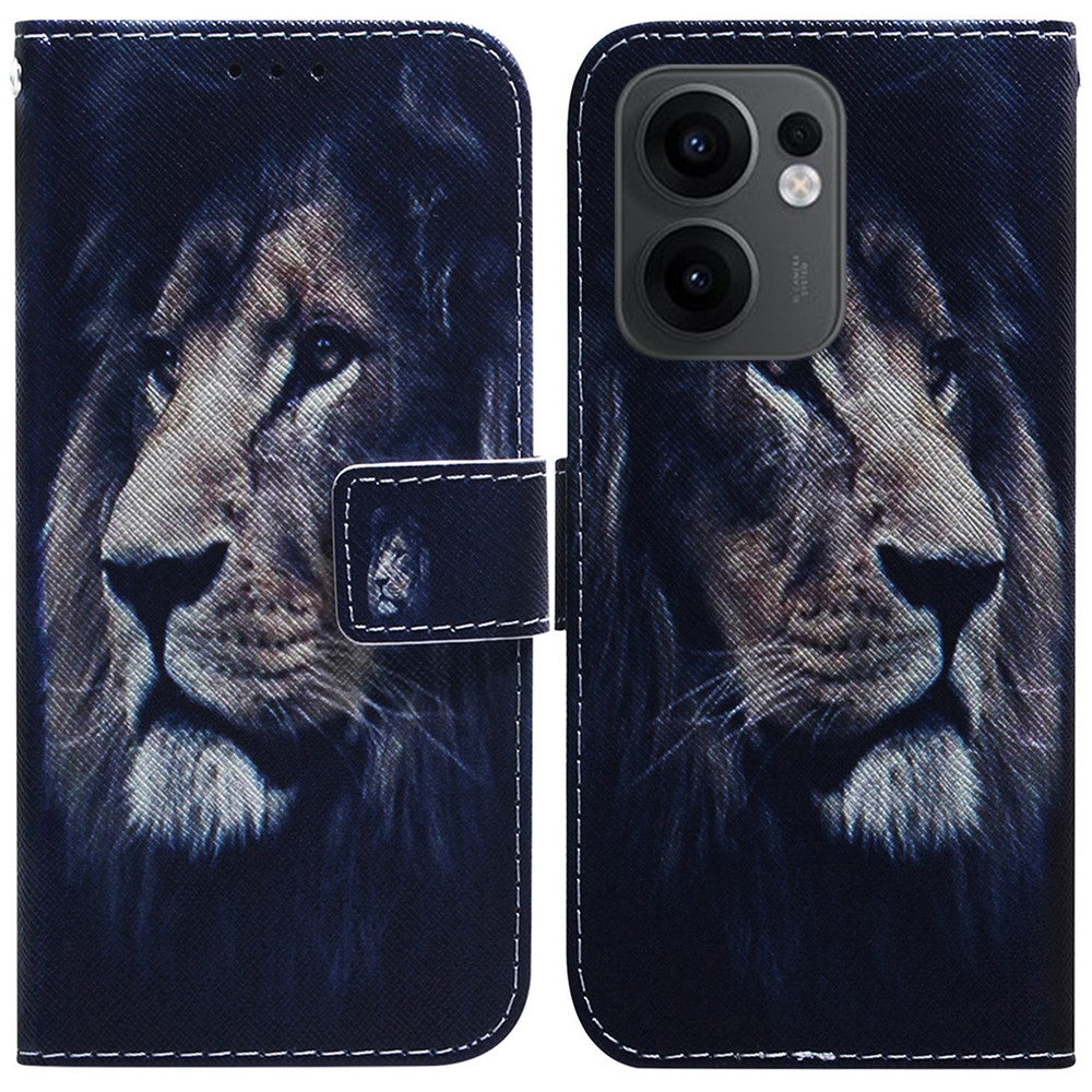 For Oppo Reno13 F 5G (Reno 13 FS 5G) / 4G Wallet Case Pattern Print Leather Phone Cover