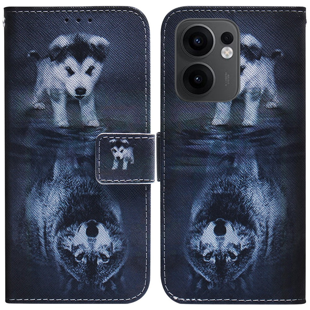 For Oppo Reno13 F 5G (Reno 13 FS 5G) / 4G Wallet Case Pattern Print Leather Phone Cover