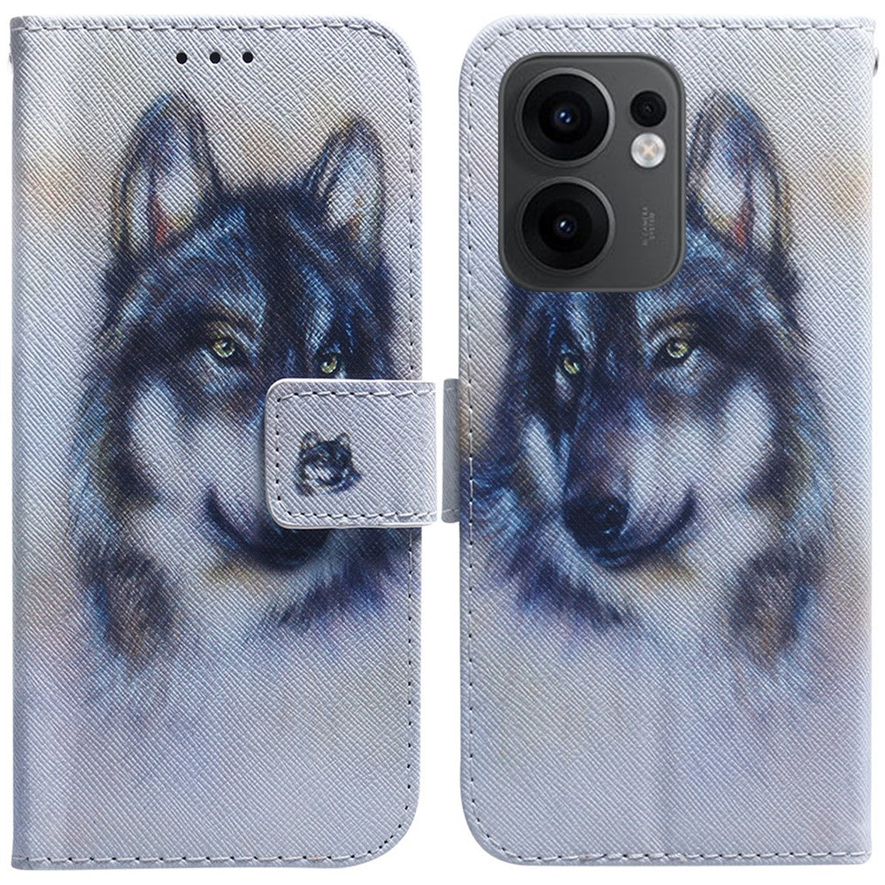 For Oppo Reno13 F 5G (Reno 13 FS 5G) / 4G Wallet Case Pattern Print Leather Phone Cover