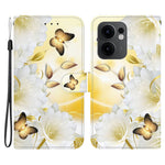 Oppo Reno13 F 5G (Reno 13 FS 5G) / 4G Plånboksfodral med fallskydd i läder, fällbart mönster