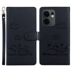 For Oppo Reno13 F 5G (Reno 13 FS 5G) / 4G Case RFID Blocking Kitten Pattern TPU + PU Leather Phone Cover