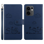 For Oppo Reno13 F 5G (Reno 13 FS 5G) / 4G Case RFID Blocking Kitten Pattern TPU + PU Leather Phone Cover
