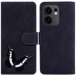 Oppo Reno13 F 5G (Reno 13 FS 5G) / 4G stativetui i PU-læder, mobilcover med sommerfugletryk