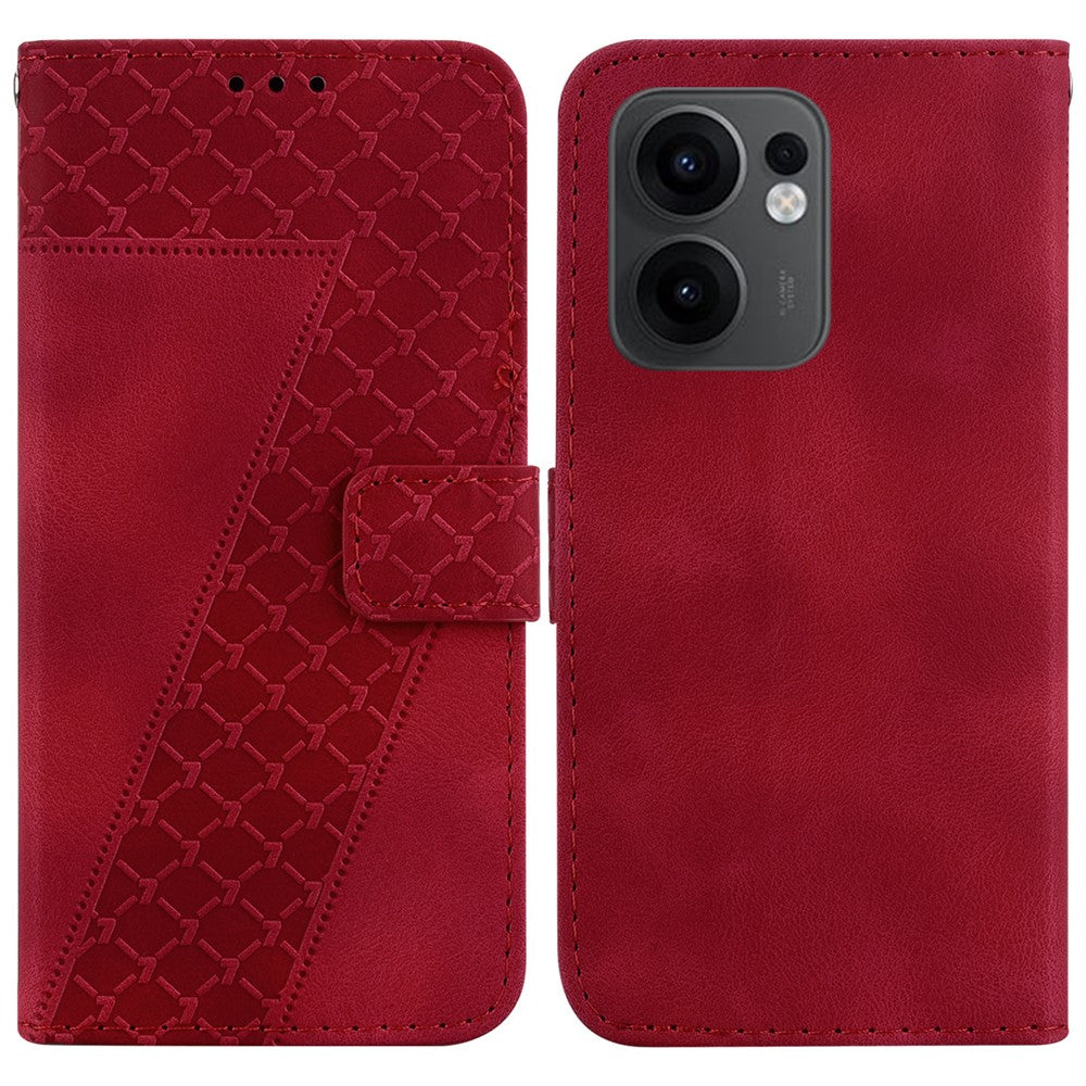 Oppo Reno13 F 5G (Reno 13 FS 5G) / 4G Stativfodral 7-format mönster Läderfodral