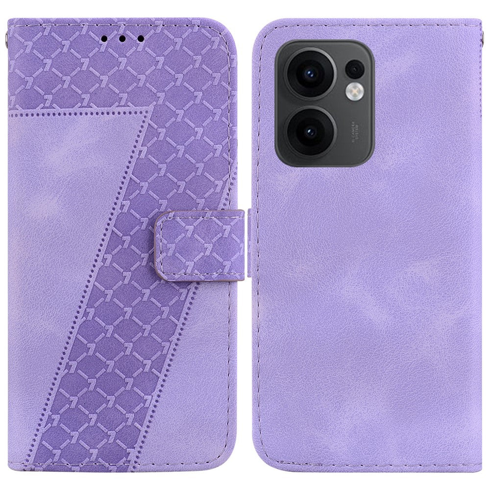 Oppo Reno13 F 5G (Reno 13 FS 5G) / 4G Stativfodral 7-format mönster Läderfodral