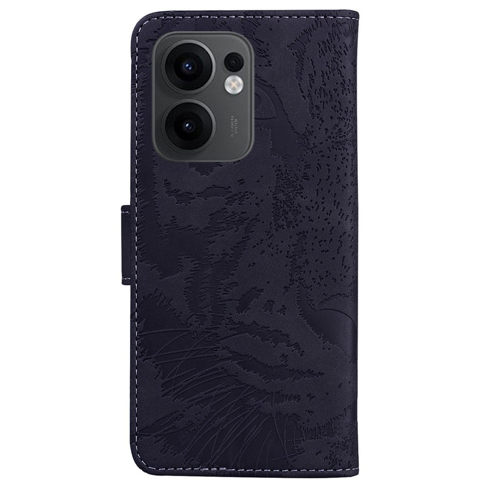 For Oppo Reno13 F 5G (Reno 13 FS 5G) / 4G Case Tiger Imprint Leather Wallet Phone Cover