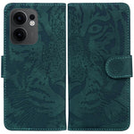 For Oppo Reno13 F 5G (Reno 13 FS 5G) / 4G Case Tiger Imprint Leather Wallet Phone Cover