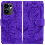 For Oppo Reno13 F 5G (Reno 13 FS 5G) / 4G Case Tiger Imprint Leather Wallet Phone Cover