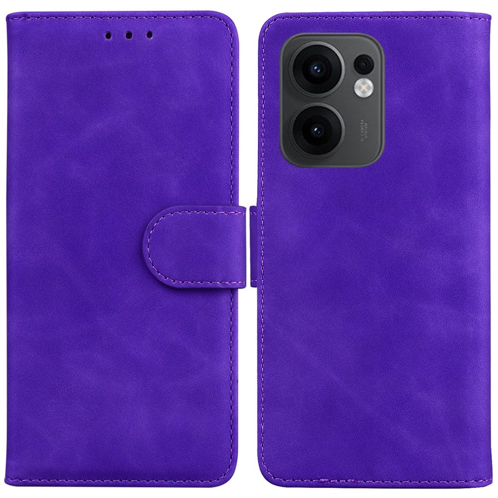 For Oppo Reno13 F 5G (Reno 13 FS 5G) / 4G Case Solid Color Leather Wallet Phone Cover